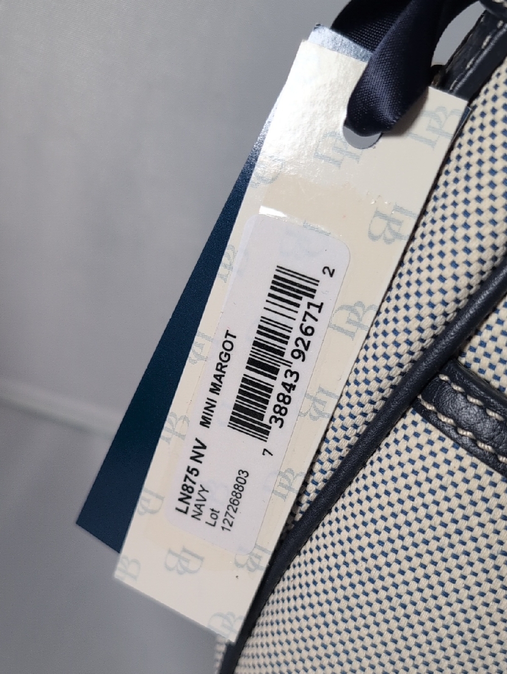 Dooney & Bourke Mini Margot Canvas Bag in Navy NWT - Picture 2 of 15